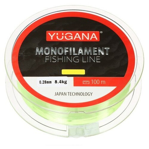 Леска монофильная ТероПром 7702124 YUGANA, Monolite yellow, 0.28 mm, 100 m