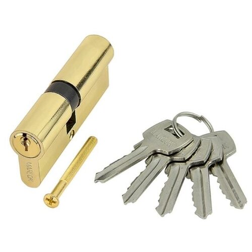 Цилиндр стальной MARLOK ЦМ 80(40/40)-5К, английский ключ/ключ PB (золото)