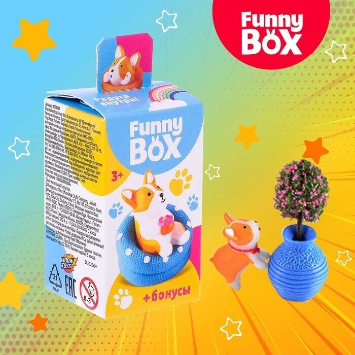 WOOW TOYS Набор для детей Funny Box «Собачки» Набор: радуга, инструкция, наклейки, микс,