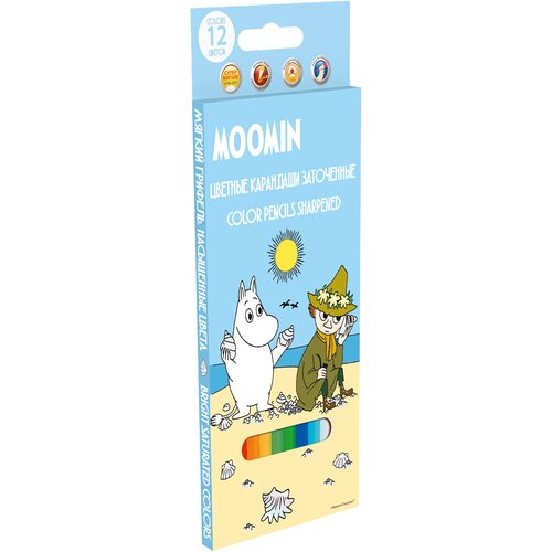 Набор цветных карандашей Moomin, 12 шт, 12 цветов, MTJB-US1-1P-12. moomin mama
