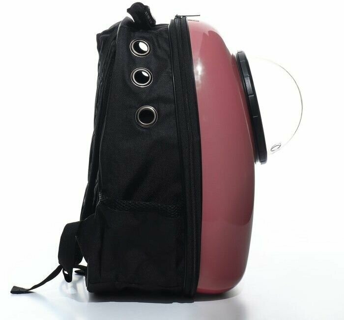 Рюкзак для переноски животных с окном для обзора, 32 х 25 х 42 см, розовый 9293290 - фотография № 12