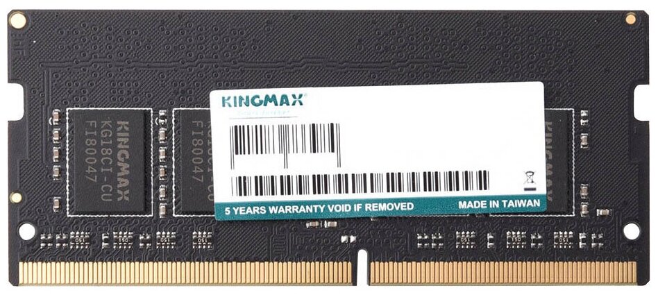 Оперативная память Kingmax DDR4 - 4Gb, 2666 МГц, SO-DIMM, CL19 (km-sd4-2666-4gs)