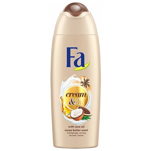 Fa Гель для душа Cream&Oil, с маслом кокоса и ароматом какао, бережный уход, 250 мл