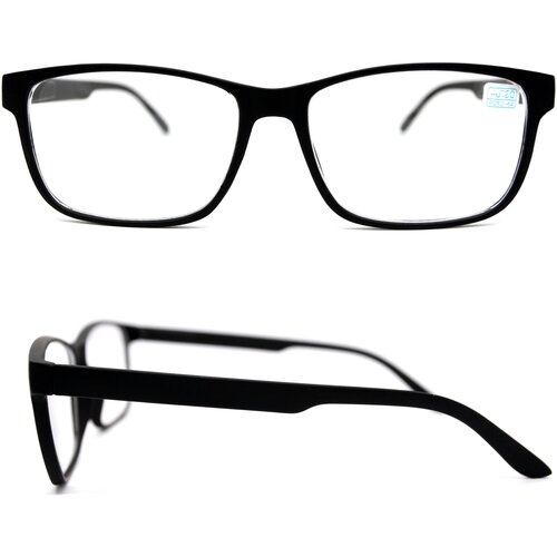 Готовые очки от близорукости (-7.50) восток 6642, без футляра, цвет черный, РЦ 62-64, салфетка в подарок