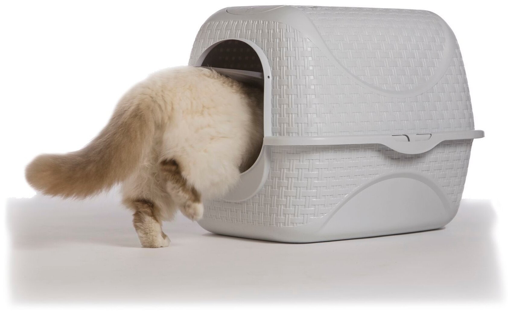Био-туалет BAMA PET PRIVE для кошек, 42х50,5х39,6hсм, белый - фото №3