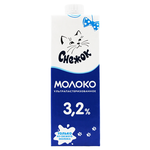 Молоко Снежок Ультрапастеризованное 3.2%, 12 шт. по 0.95 кг - изображение