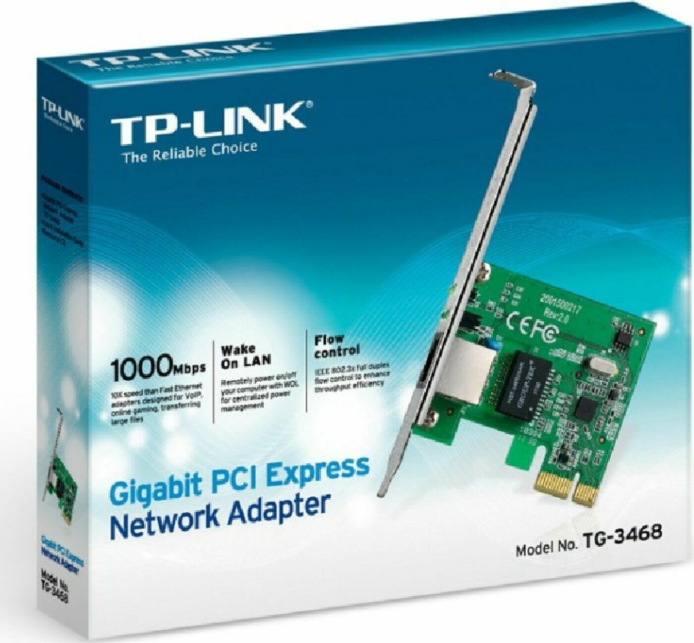 Сетевая карта TP-LINK TG-3468 1xRJ-45, 1 Гбит/с, PCI-E, 32 бит (TG-3468) - фотография № 3