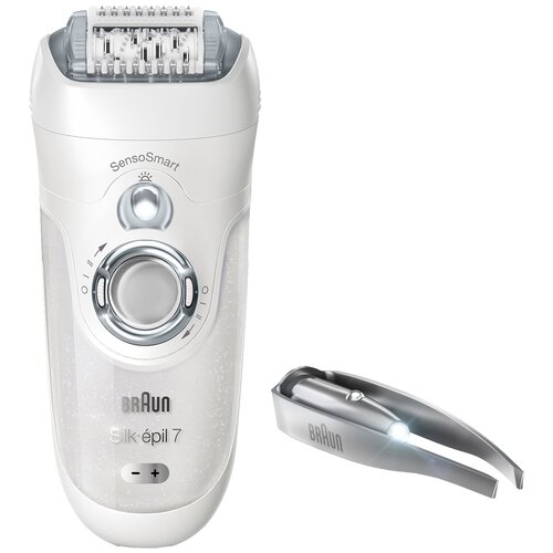 Эпилятор Braun 7-870 Silk-epil 7, белый/серый