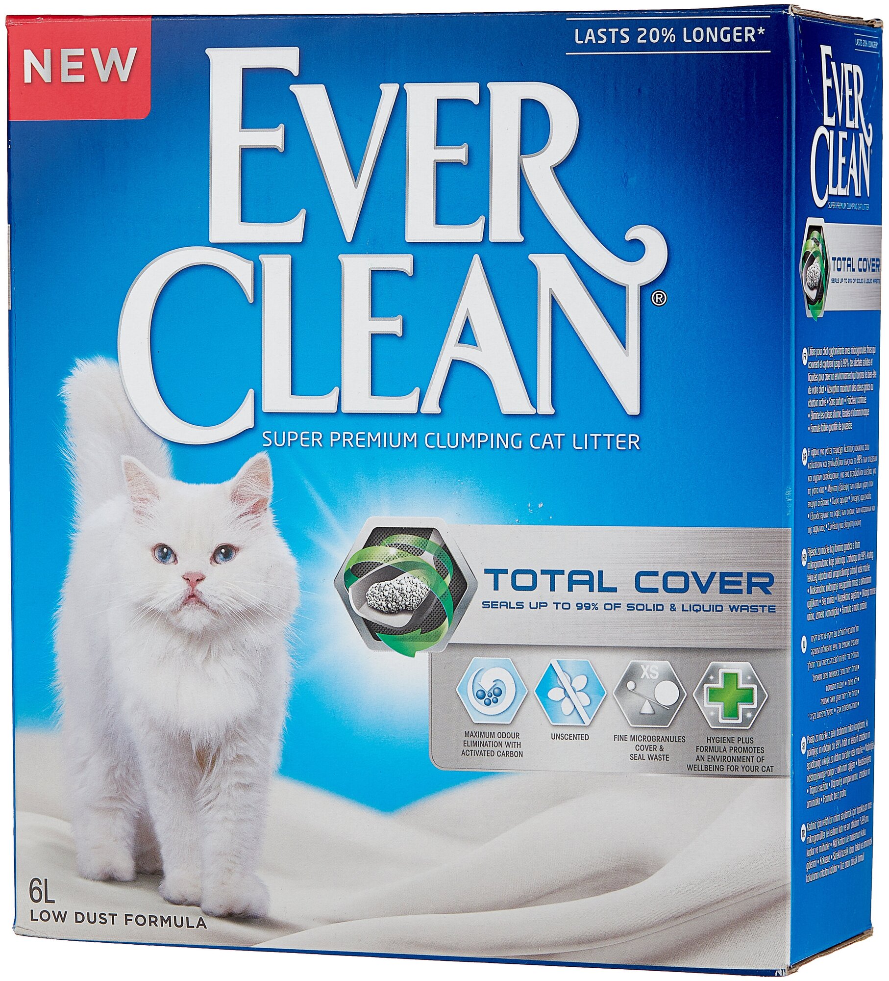 Комкующийся наполнитель Ever Clean Total Cover, 6л - фотография № 1