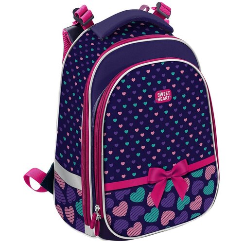 фото Schoolформат рюкзак ergonomic модные сердечки (рюкжк2-мср), фиолетовый