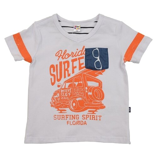 фото Футболка mini maxi 1836, цвет коралловый, размер 92