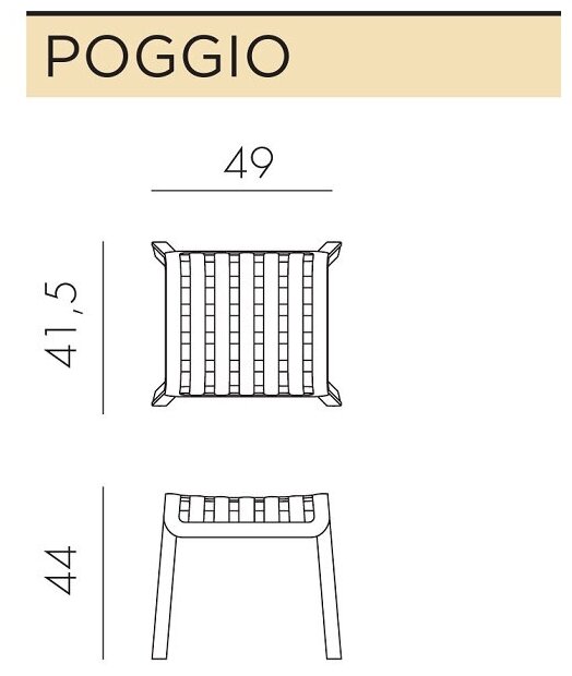 Табурет пластиковый Nardi Poggio, агава - фотография № 2