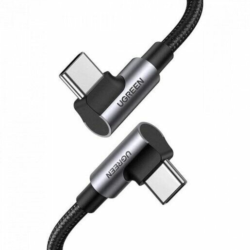 Кабель угловой UGREEN US335 (70696) Right Angle USB-C Cable (угол направо). Длина: 1м. Цвет: серый космос