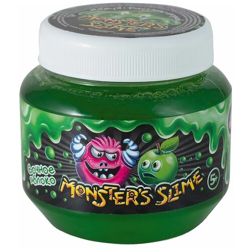 Классический большой слайм, 250 мл, сочное яблоко Monster's Slime SCB001