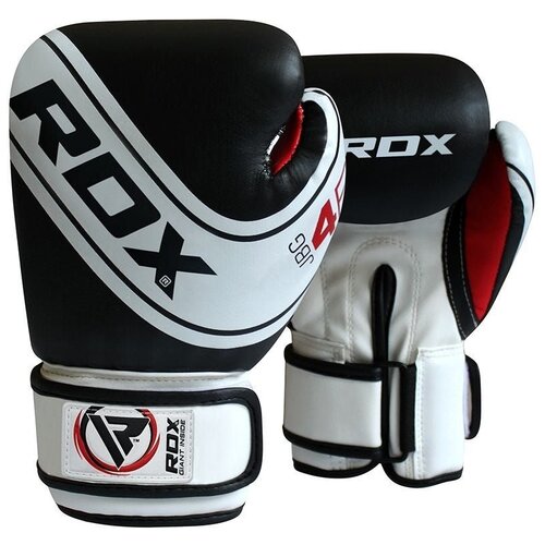 фото Боксерские перчатки rdx 4b robo белый/черный 4 oz