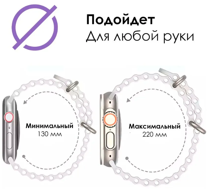 Ремешок Ocean Band для Apple Watch ULTRA 49mm, Series 1-8, SE, 42/44/45/49mm, хаки (зеленый), рифленый - фотография № 4