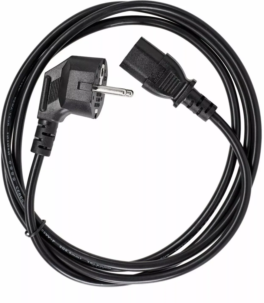 Кабель питания Telecom "Schuko" (евровилка) (угол) - IEC-320-C13 <VDE> 3G*0,5mm2, 1 - фото №8