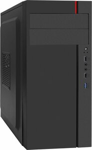 Фото Корпус Miditower ExeGate AA-440U (ATX, без БП, 2*USB+1*USB3.0, аудио, черный)