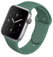Силиконовый ремешок для Apple Watch 38/40/41 mm, матово-зеленый, размер s/m