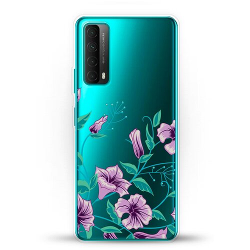 фото Силиконовый чехол фиолетовые цветы на huawei p smart 2021 andy & paul