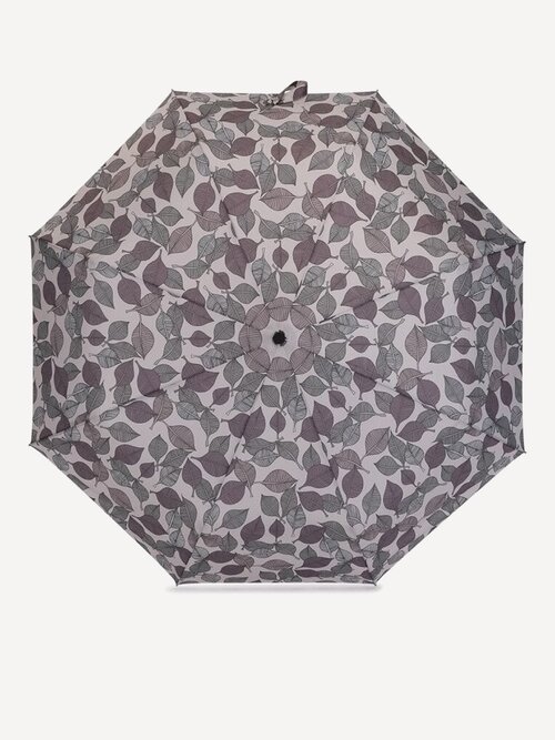 Мини-зонт LABBRA, автомат, 3 сложения, купол 105 см., 8 спиц, чехол в комплекте, для женщин, розовый, бежевый