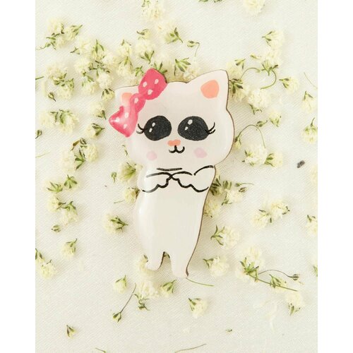 Брошь Inspiria, розовый, белый