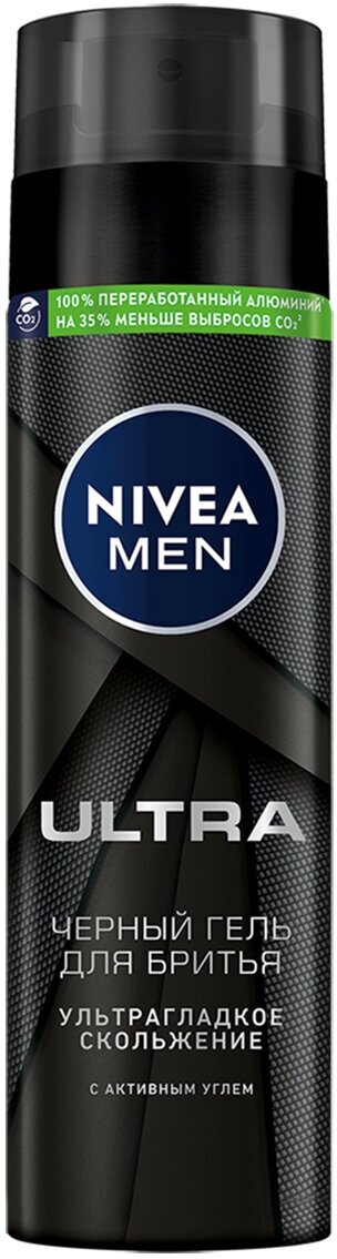 Черный гель для бритья Nivea Men Ultra, 200 мл - фото №5