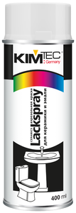 <b>Краска</b> Kim Tec Lackspray Ceramics Аэрозольная <b>краска</b> KIM TEC <b>для</b> керамики и эмали, белая (110115)KIM