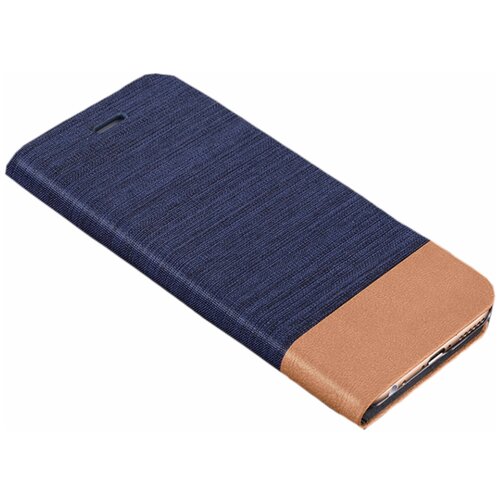 фото Чехол-книжка mypads для samsung galaxy c5 pro / galaxy c5 2017 (sm-c5010) водоотталкивающий с мульти-подставкой на жесткой металлической основе синий с вставкой под кожу