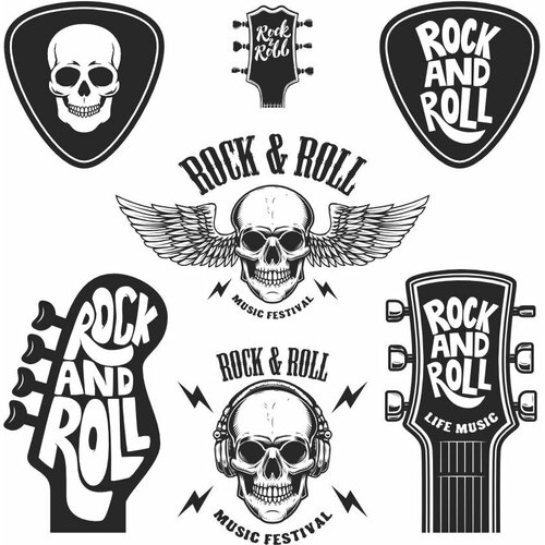 Наклейки стикеры Рок-н-ролл стикеры в стиле рок группы в стиле ретро стикеры в стиле граффити рок н ролл для сделай сам наклейки для багажа ноутбука скейтборда мот