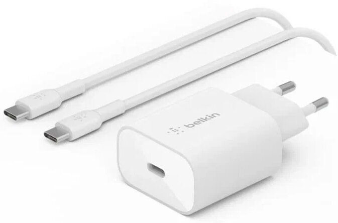 Сетевое зарядное устройство Belkin USB-C PD 25 Вт, белый