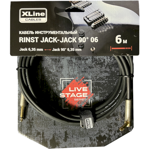 xline cables rinstjack jack 9003 кабель инструментальный jack 6 35mm mono jack 6 35mm mono 90 Кабель Xline Cables RINST JACK-Jack 9006 Jack - Jack 90°, 6м