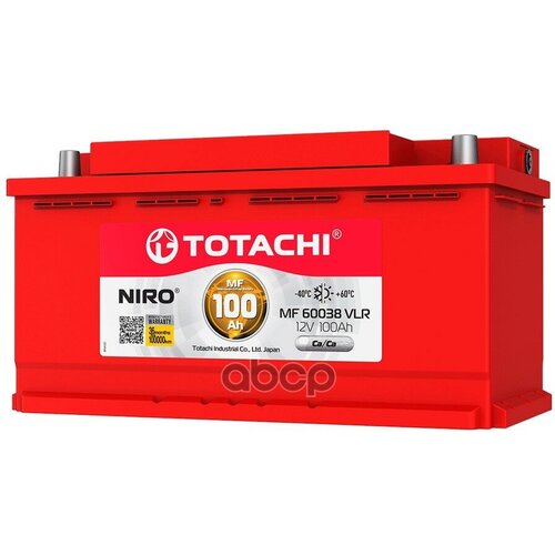 Акб Totachi Niro Mf 60038 Vlr 100А/Ч Поляр. Обратная 0 (Jis L) TOTACHI арт. 90200