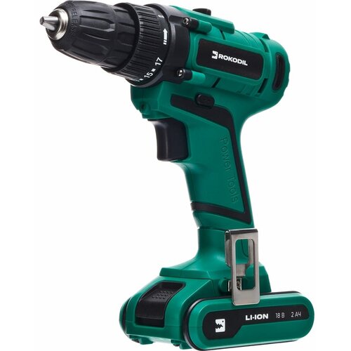 Аккумуляторная дрель-шуруповерт Rokodil Twist 2 Pro 18В48Нм2Ач 1045101 1233500₽