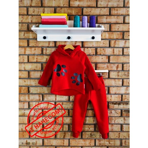 Комплект одежды BabyMaya, свитшот и брюки, размер 98, красный