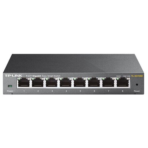 Коммутатор TP-LINK TL-SG108E коммутатор tp link tl sf1016d 16x100mb неуправляемый