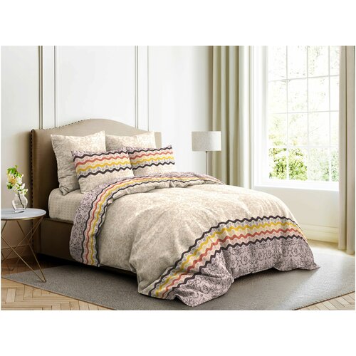 фото Постельное белье семейное ночь нежна арабика, бязь, 2 наволочки 50 х 70 см, бежевый