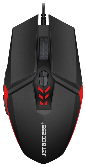 Проводная мышь Jet.A Comfort OM-U58 чёрно-красная (800/1200/2400/3200dpi, 6 кнопок, USB)