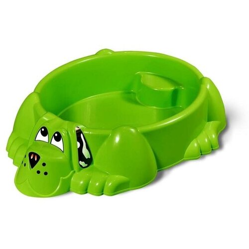 Песочница «Собачка», цвет зелёный