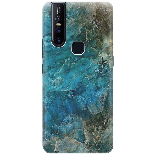 фото Re:pa накладка transparent для vivo v15 с принтом "темно-синий мрамор"