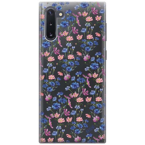 ультратонкий силиконовый чехол накладка transparent для samsung galaxy a20 a30 с 3d принтом lovely cornflowers Ультратонкий силиконовый чехол-накладка Transparent для Samsung Galaxy Note 10 с 3D принтом Lovely Cornflowers