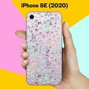 Силиконовый чехол Цветочки на Apple iPhone SE (2020)