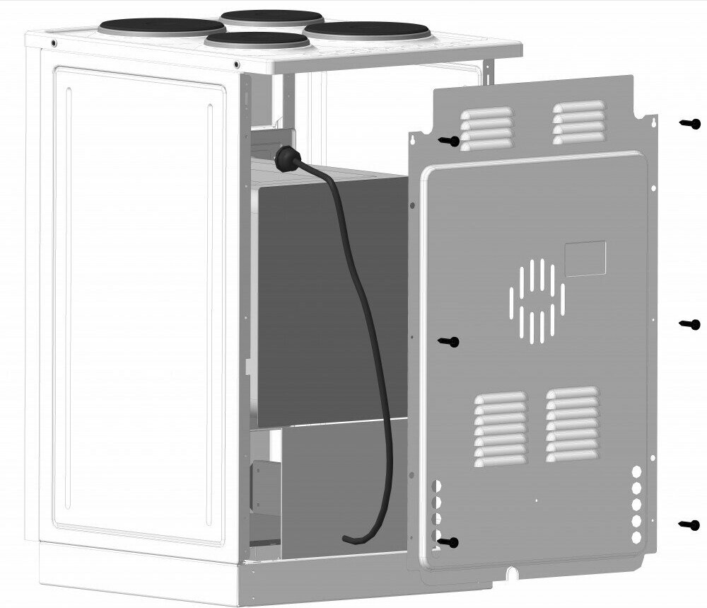 Электрическая плита ЛЫСЬВА-EF3001MK00 (ЭПС 301 МС) стеклокерамика (серый металлик без крышки)