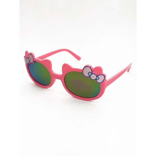 фото Солнцезащитные очки , кошачий глаз, со 100% защитой от уф-лучей, для девочек, розовый bb body boom