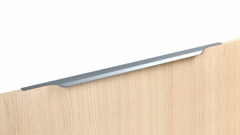 Мебельная ручка торцевая TERA, длина - 597 мм, установочный размер - 512 мм, цвет - Серый, RT111GR - фотография № 4