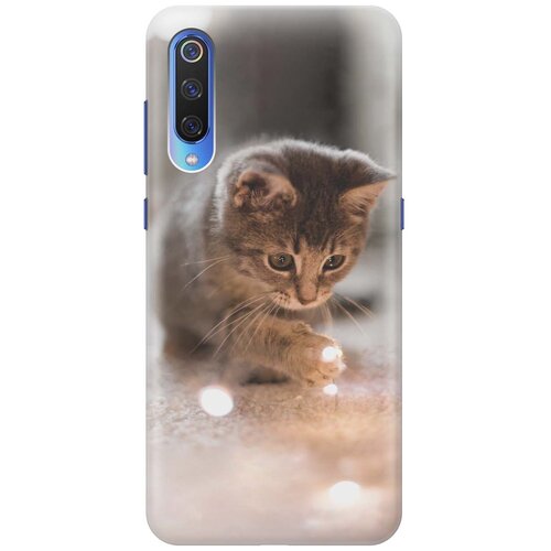 фото Ультратонкий силиконовый чехол-накладка для xiaomi mi 9 с принтом "котенок и свет" gosso
