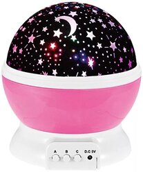 Детский светильник "Звездное небо" Star Master Dream Rotating | Ночник-проектор, цвет розовый