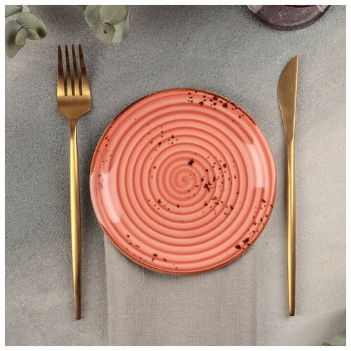 BY BONE Тарелка фарфоровая пирожковая «Латерит», d=15 см, цвет оранжевый