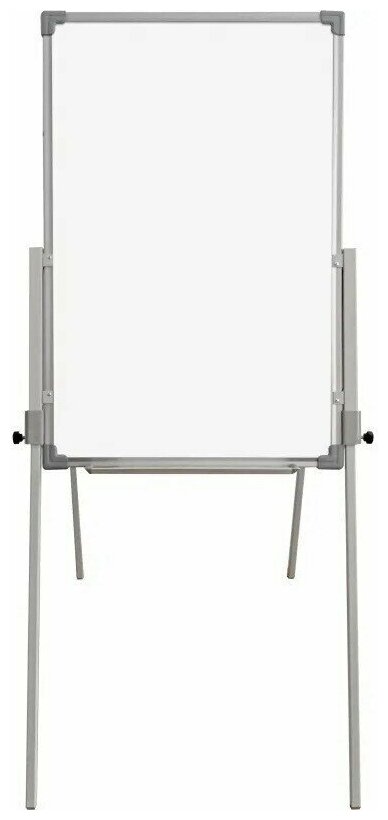 Мольберт/флипчарт магнитно-маркерный 50х70 BoardSYS, двусторонний, стойка-домик, белый с полочкой