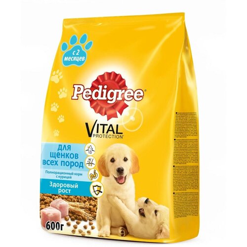 Pedigree Педигри сухой корм для щенков всех пород Курица 600гр